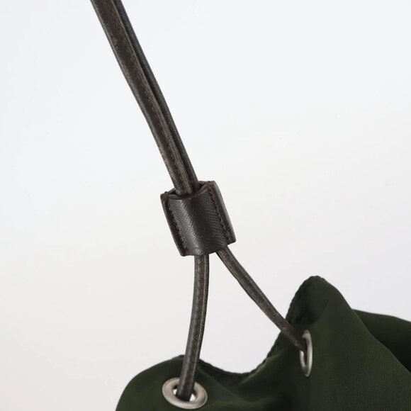 PRADA Backpack Nylon Khaki Silver Auth bs29914 main image 4